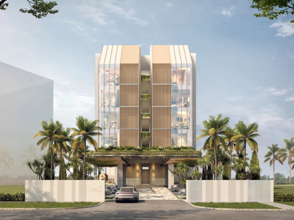 The_Shorefront_External_1 — An artist's rendering of a modern building of The Shorefront